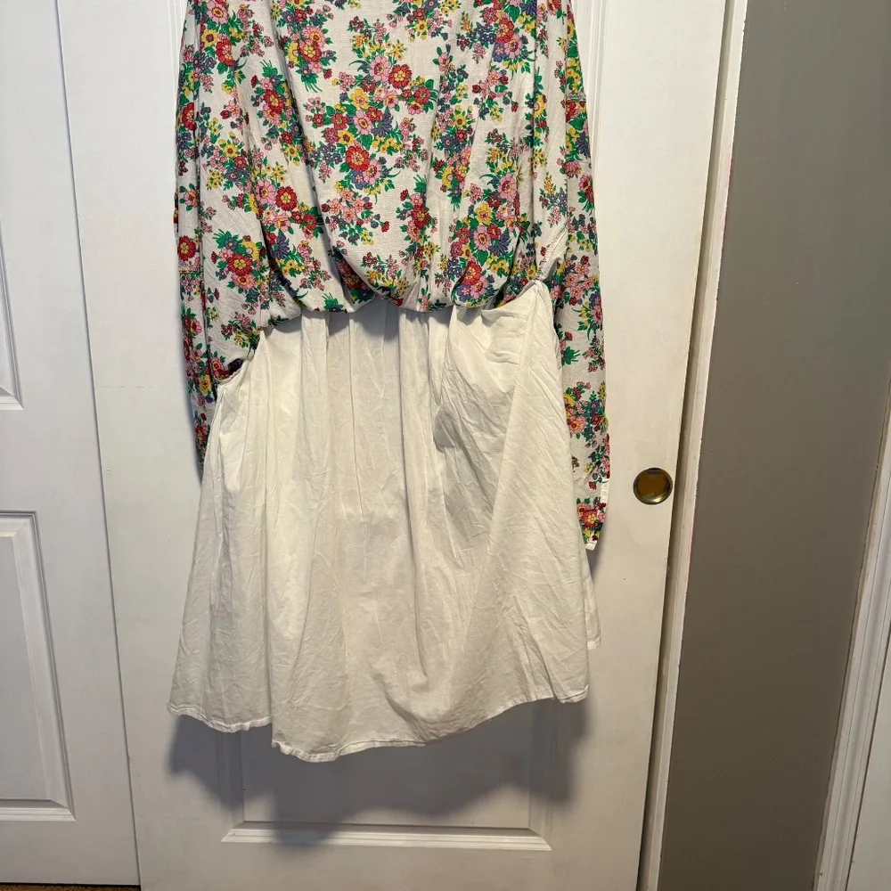 Boden Lillian Cotton Floral Midi Dress Size 16/18 - Picture 10 of 14